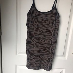 Women’s brown and black zebra print camisole With adjustable straps. Size S/M